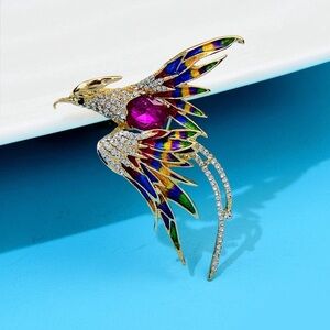 Enamel colorful bird brooches rhinestone bird pin Fashion jewelry